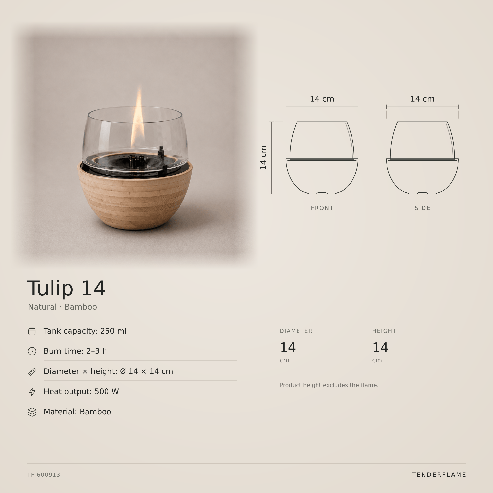 Tulip 14 Natural Bamboo