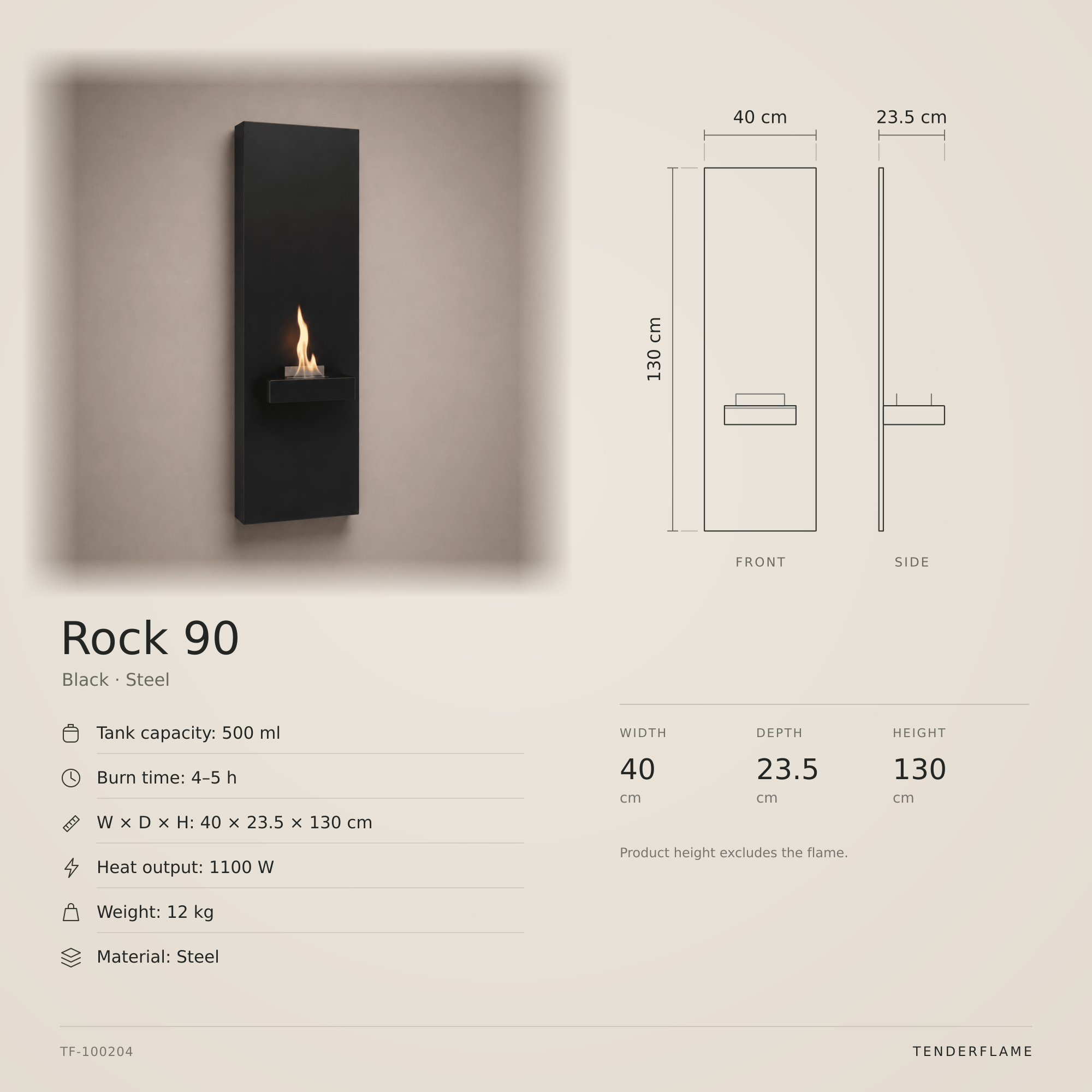 Rock 90 wandhaard