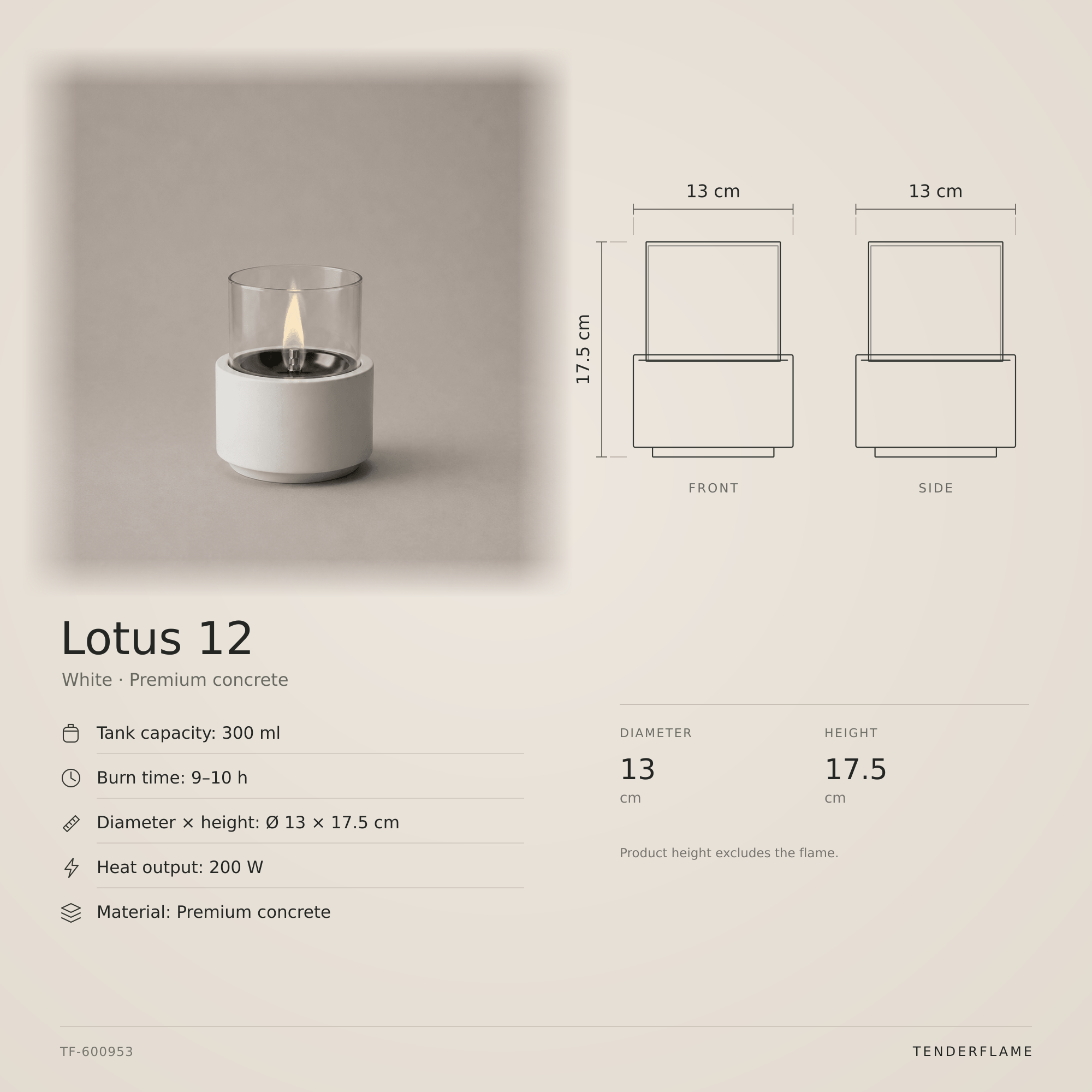 Lotus 12 Natural Concrete
