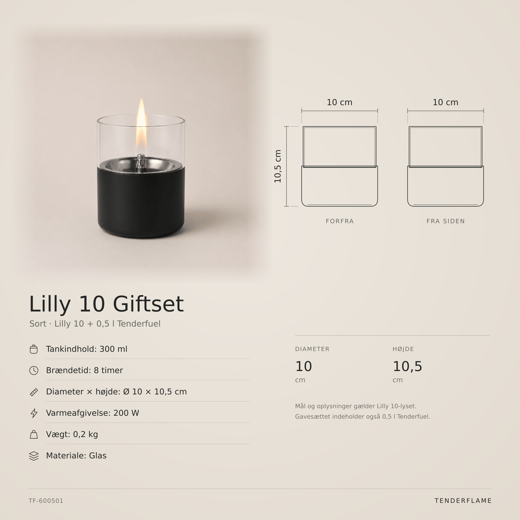 Lilly 10 + 0,5L Tenderfuel Giftset