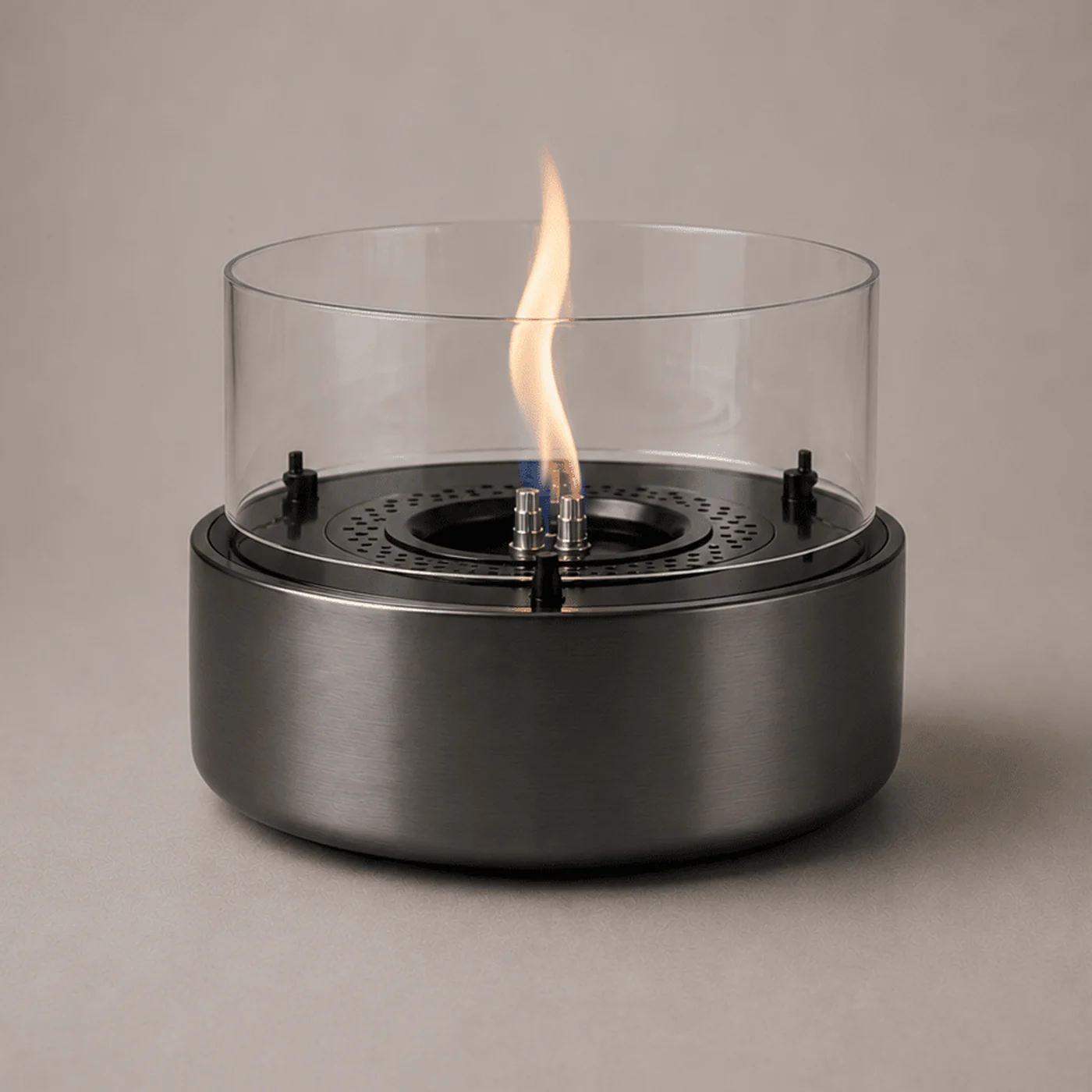 Café 18 Gun Metal Brushed Steel