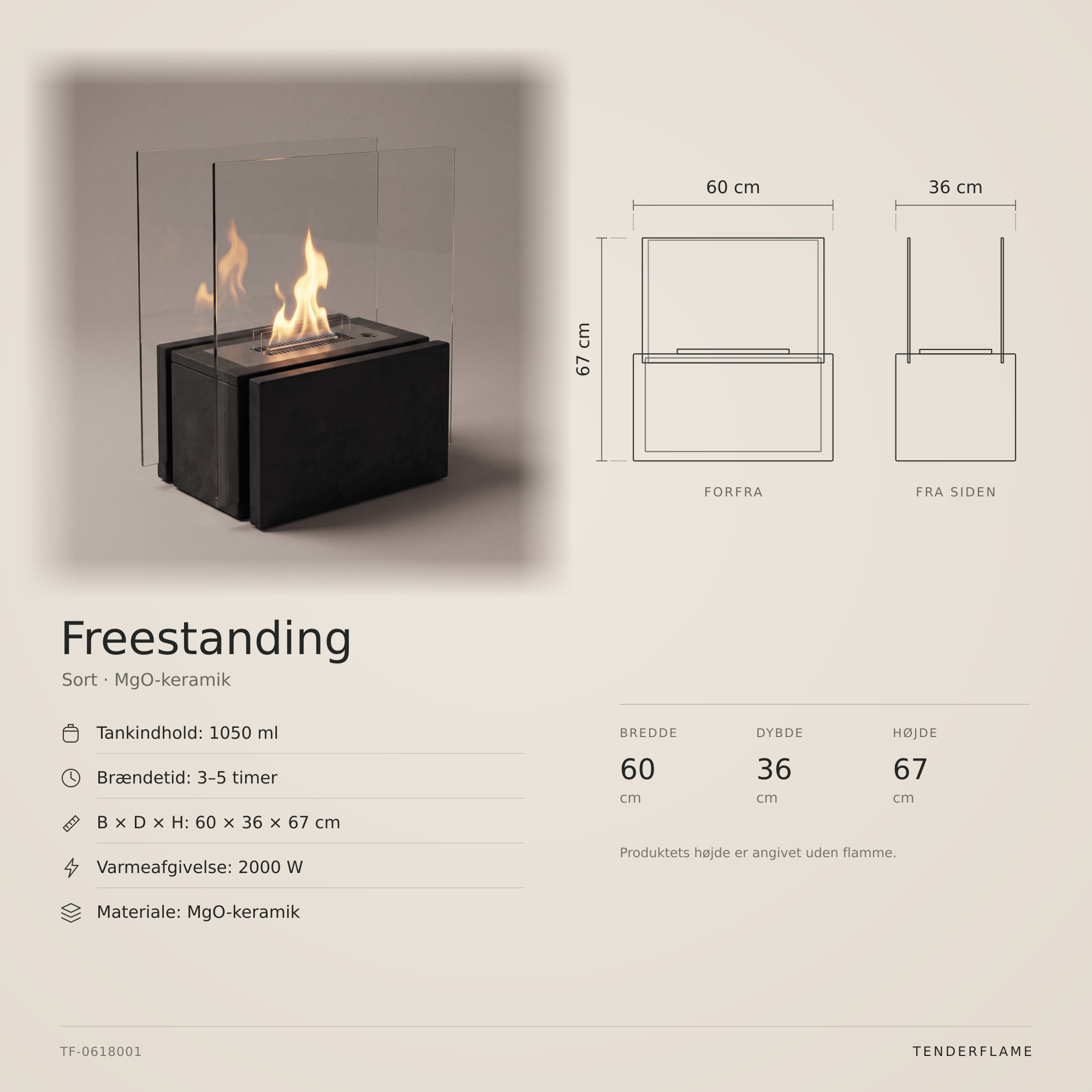 Freestanding Black
