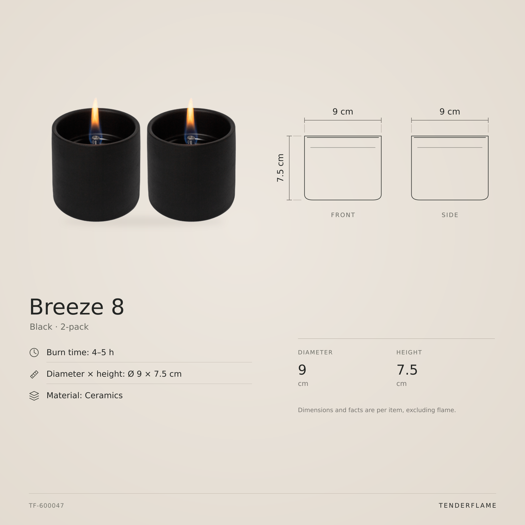 Breeze 8 keramiek, 2-pack