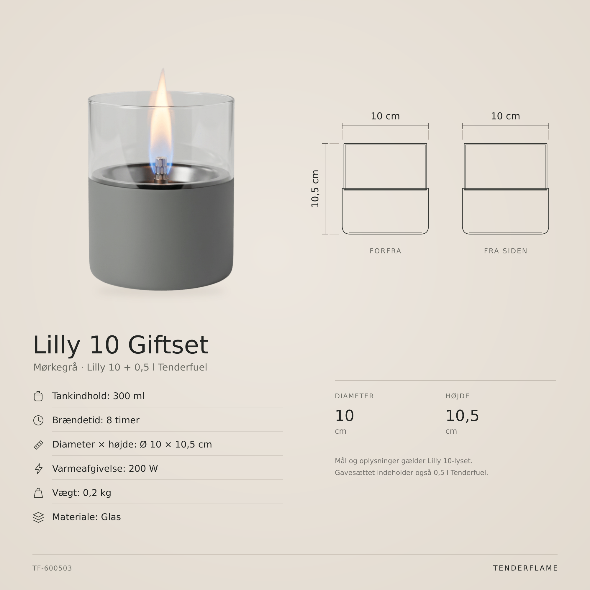 Lilly 10 Dark Grey Giftset