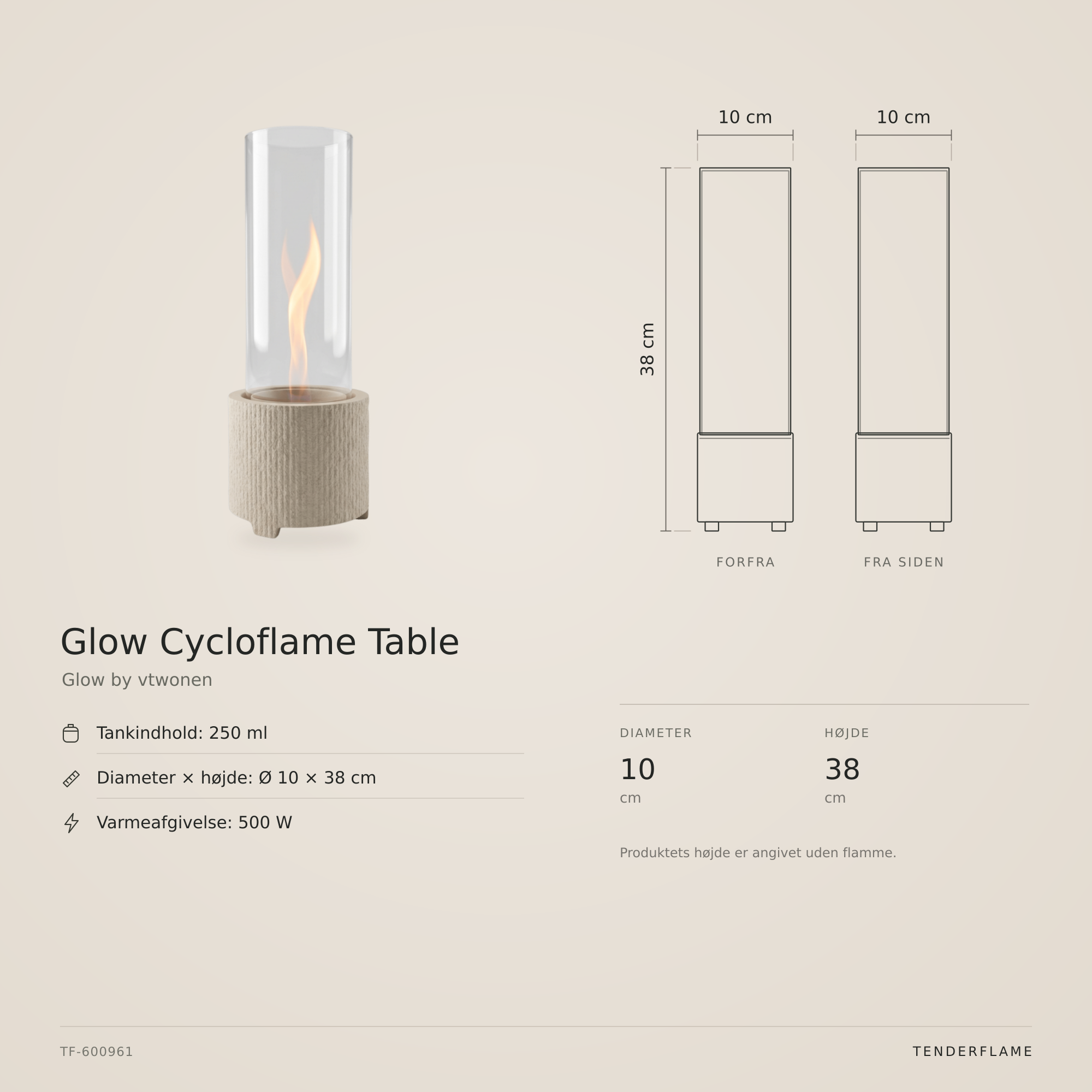 Glow Cycloflame Table